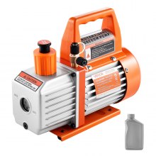 VEVOR Vacuum Pump, 100 L/min, HVAC Single Stage Rotary Vane AC Vacuum Pump, for R134a R22 R410a Systems, with Oil Bottle, 4 Pole Motor, 5 Pa, for Automotive Air Conditioner Maintenance Resin Degassing