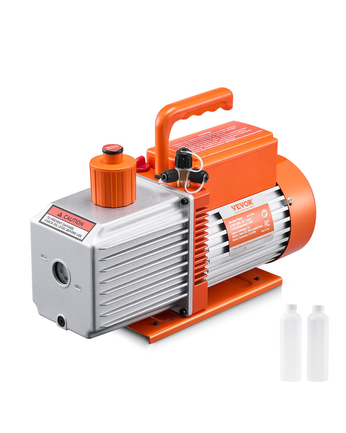 Vacuum Pump 9 CFM HVAC 2 Stage Rotary Vane Vacuum Pump Oil Included Vacuum Pump 9 CFM HVAC 2 Stage Rotary Vane Vacuum Pump Oil Included