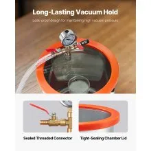 3.5 CFM Single Stage Vacuum Pump 3 Gallon Stainless Steel Degassing Chamber Kit