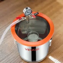 VEVOR 110L/min Single Stage Vacuum Pump 11.36L Stainless Steel Degassing Chamber