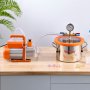 VEVOR 1.5 Gallon Vacuum Chamber and 3.5 CFM Pump Kit, Stainless Steel Chamber, Single Stage Vacuum Pump Degassing Chamber Kit, with Acrylic Lid, Oil, 4.92 ft Hose, for Degassing Resin Silicone Epoxies