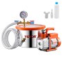 1.5 Gallon Vacuum Chamber 3.5CFM Single Stage Pump Degassing Chamber Kit