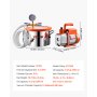 VEVOR 5.7 L(1.5 Gallon) Vacuum Chamber and 100 L/min(3.5 CFM) Pump Kit, Stainless Steel Chamber, Single Stage Vacuum Pump Degassing Chamber Kit, with Acrylic Lid, Oil, 1.5m(4.92 ft) Hose, for Degassing Resin Silicone Epoxies