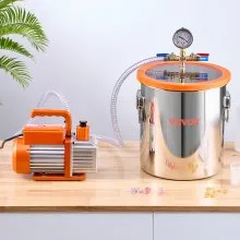 5 Gallon Vacuum Chamber 3.5CFM Single Stage Pump Degassing Chamber Kit