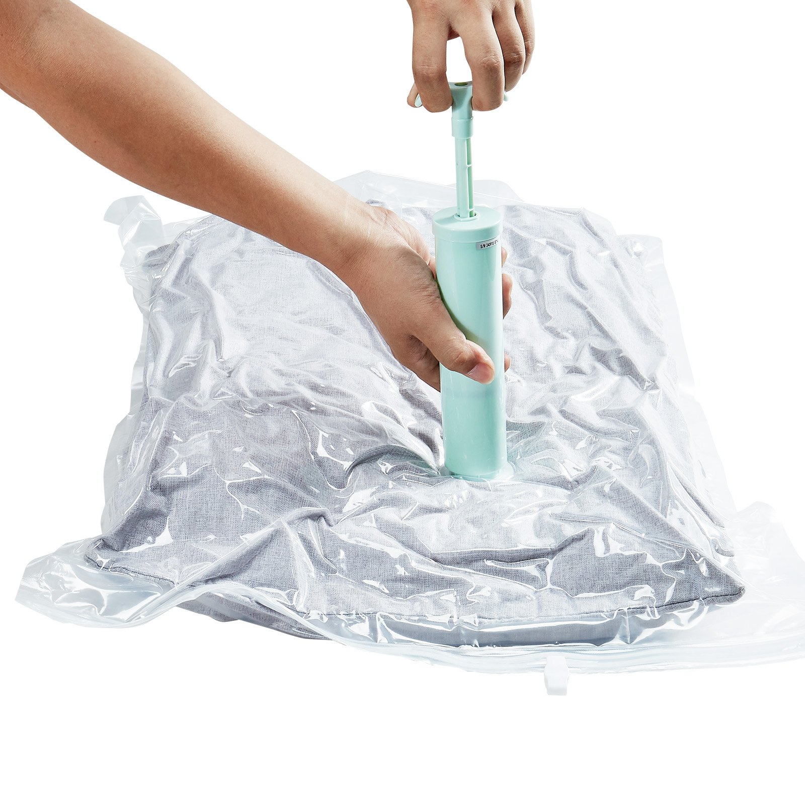 VEVOR Vacuum Storage Bags, 20 Pack Space Saver Seal Bag(4 Jumbo/4 Large/4 Medium/4 Small/4 Roll), Compression Airtight Zipper Space Bags with Hand Pump, for Cloth, Bedding, Blanket, Pillow, Travel