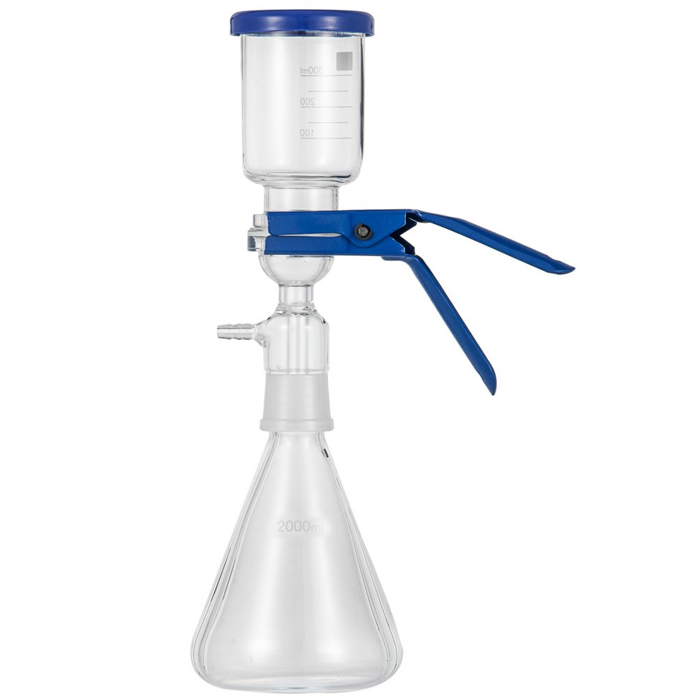 Vevor 2000ml Filtration Apparatus Vacuum Lab Filtering Unit With Funnel & Clamp