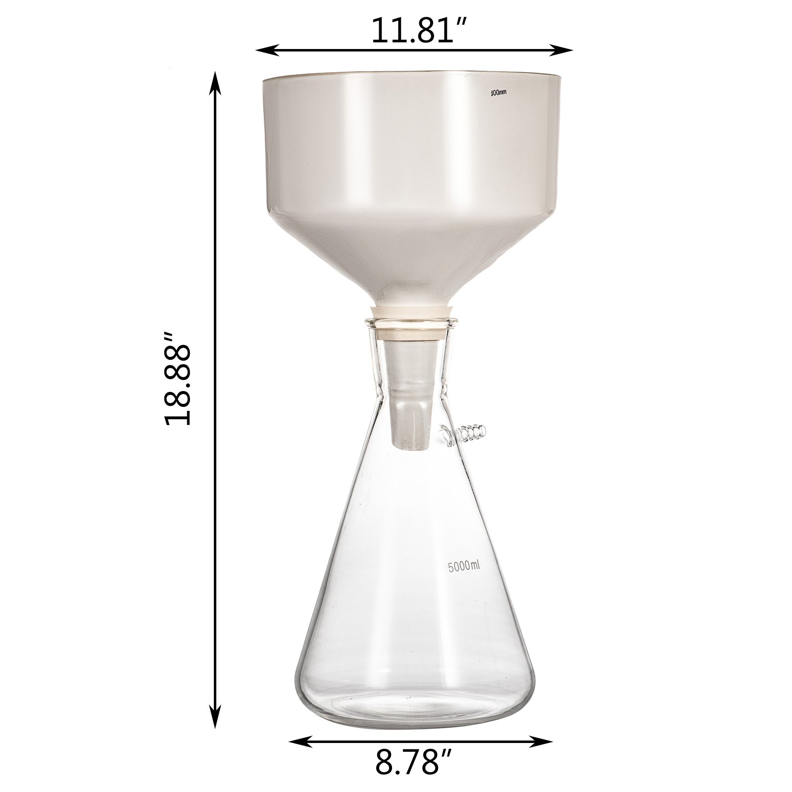 VEVOR 5000ml Buchner Funnel Apparatus Filteration Funnel Kit for Vacuum Suction