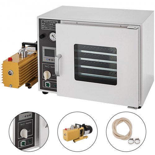 1.9 cu ft Drying Oven 9 cfm Vacuum  Pump 133Pa Max. 1400W Heating Power 5 Trays