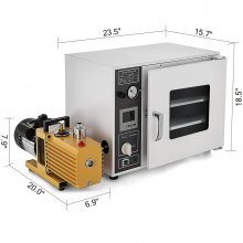 1.9 cu ft Drying Oven 9 cfm Vacuum  Pump 133Pa Max. 1400W Heating Power 5 Trays