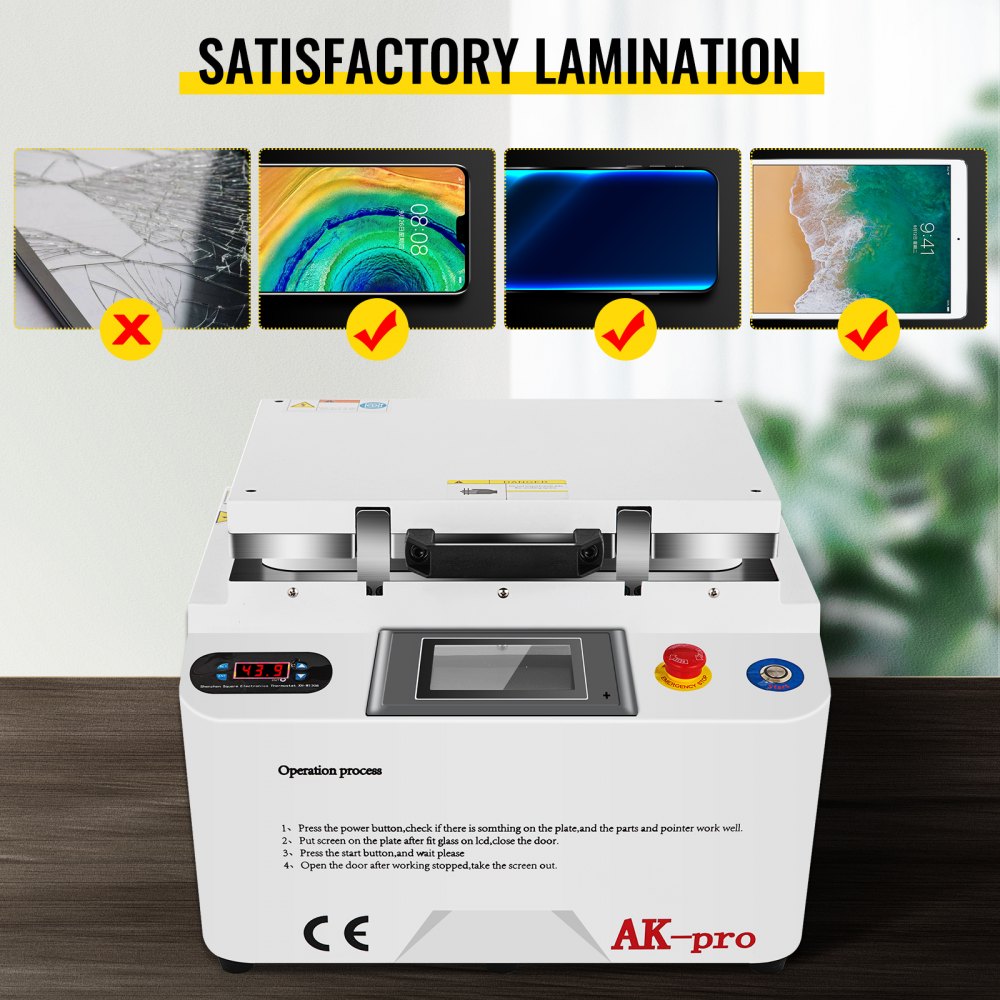 12" Oca Vacuum Laminator Machine For Refurbish Lcd Glass Panel, With Lcd Screen