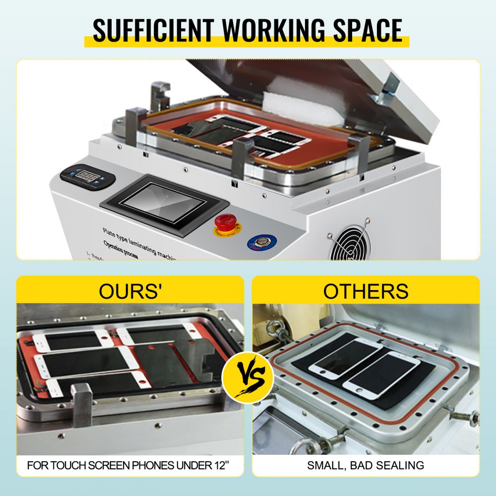 12" Oca Vacuum Laminator Machine For Refurbish Lcd Glass Panel, With Lcd Screen