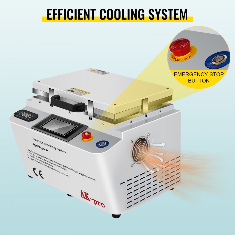12" Oca Vacuum Laminator Machine For Refurbish Lcd Glass Panel, With Lcd Screen
