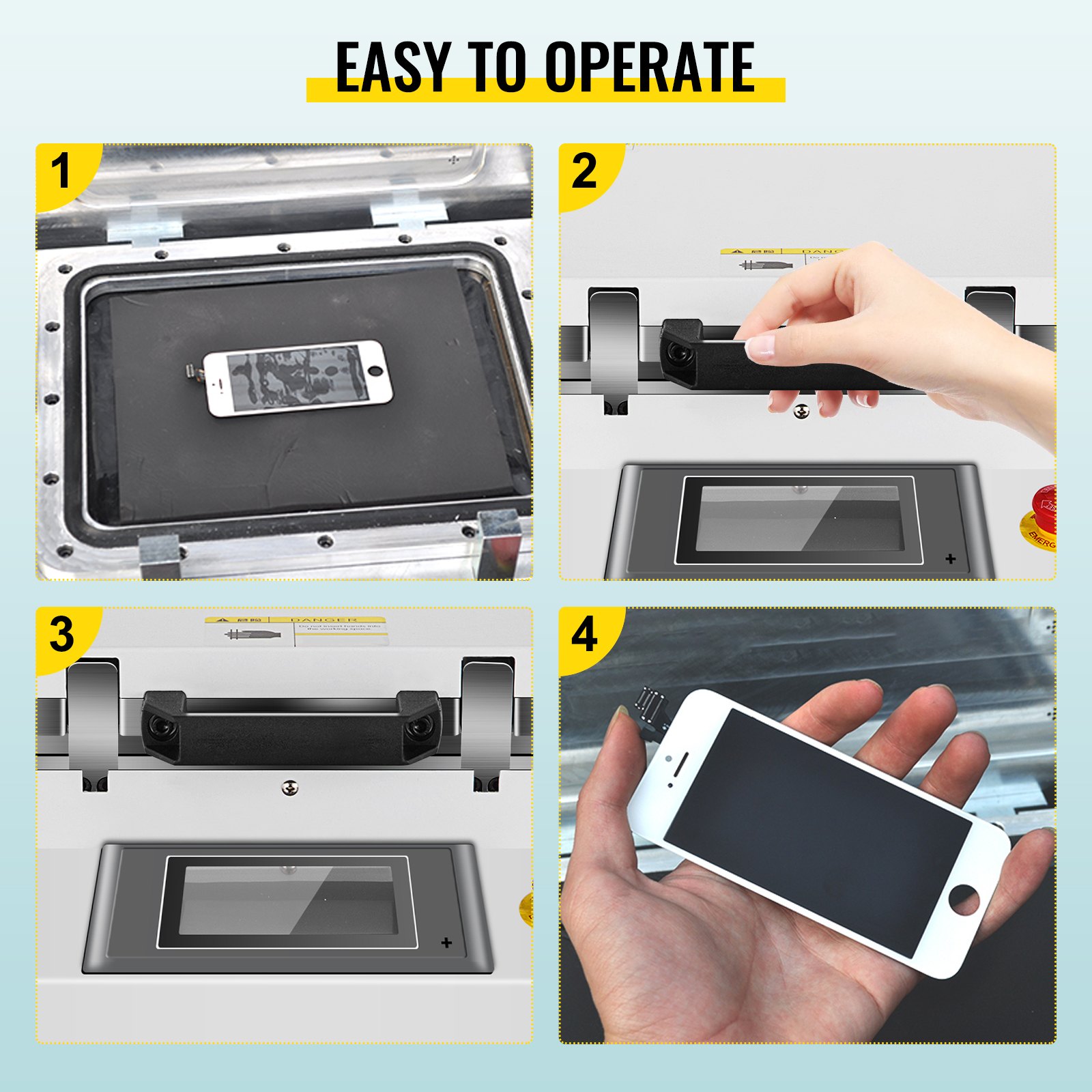 12" Oca Vacuum Laminator Machine For Refurbish Lcd Glass Panel, With Lcd Screen