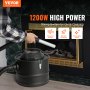 VEVOR Ash Vacuum Cleaner, 4 Gallon with 1200W Powerful Suction, Ash Vac Collector with 47.2 in Flexible Hose, for Fireplaces, Pellet Stoves, Wood Stove, Log Burner, Grills, Pizza Ovens, Fire Pits