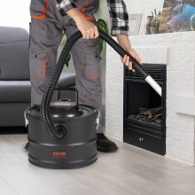 VEVOR Ash Vacuum Cleaner 15L 1200W for Fireplaces Pellet Stoves Grills BBQ