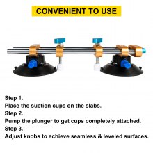 VEVOR Suction Cup 152mm Stone Seam Setter for Pulling＆Aligning Tile Flat Surface