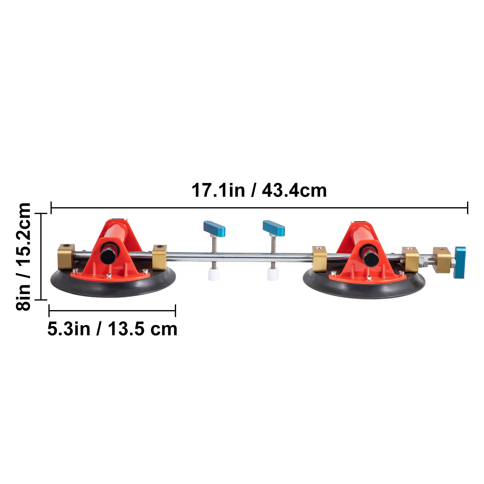 VEVOR Stone Seam Setter, 8" Seam Setter, Adjustable Suction Cup Seam Setter, Professional Countertop Installation Tool, 203 mm 2Sets for Seam Joining & Leveling of Granite, Marble, Slab