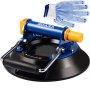 VEVOR Lifting Vacuum Suction Cup, 8'' Glass Lifter Suction Cup, 330lbs Load Capacity Glass Lifting Suction Cup, Heavy-Duty Hand-Held Glass Lifter For Moving Large Granite Tile & Replacing Window