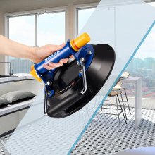 VEVOR Lifting Vacuum Suction Cup, 8'' Glass Lifter Suction Cup, 330lbs Load Capacity Glass Lifting Suction Cup, Heavy-Duty Hand-Held Glass Lifter For Moving Large Granite Tile & Replacing Window