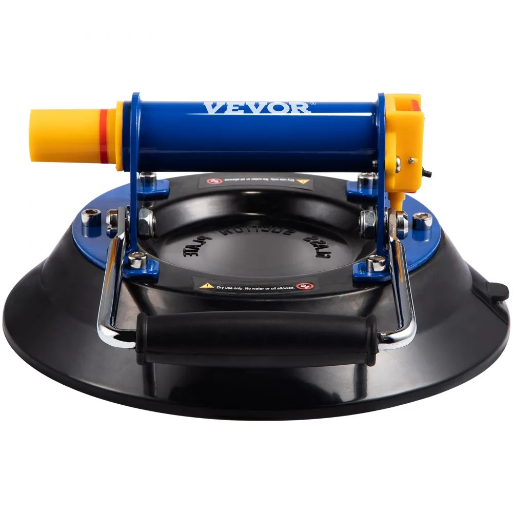 VEVOR glass lifter featuring a blue handle and a black suction cup base.
