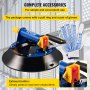 VEVOR Glass Lifting Vacuum Suction Cup, 9'' Glass Lifter Suction Cup, 385lbs Load Capacity Glass Lifting Suction Cup, Heavy-Duty Hand-Held Glass Lifter For Moving Large Granite Tile & Replacing Window
