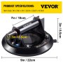 VEVOR Glass Lifting Vacuum Suction Cup,274.32cmGlassLifter Suction Cup,124.74kgLoad Capacity Glass Lifting Suction Cup, Heavy-Duty Hand-Held Glass Lifter For Moving Large Granite Tile & Replacing Wind
