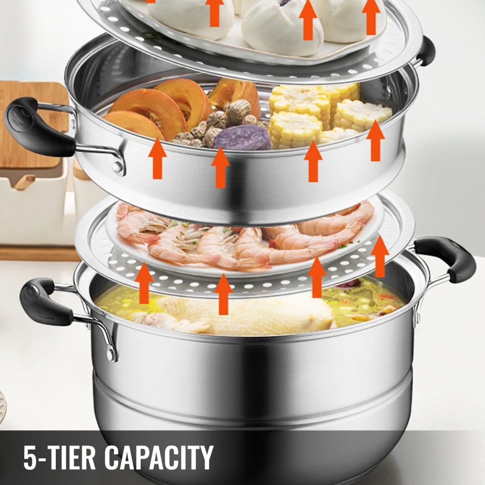 Casserole électrique 1300W Hot Pot Soup Pots avec couvercle