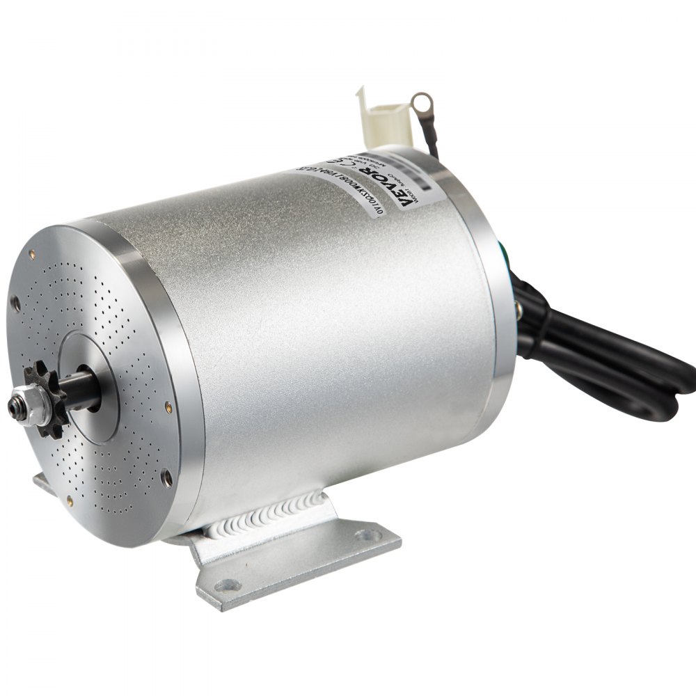 48V DC 1800 Watt Electric Motor with Controller & Charger 9 Tooth T8F Chain Sprocket and Mounting Bracket for Go Karts Scooters & E-bike