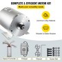 48V DC 1800 Watt Electric Motor with Controller & Charger 9 Tooth T8F Chain Sprocket and Mounting Bracket for Go Karts Scooters & E-bike