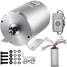 VEVOR 48V DC 1800 Watt Electric brushless  Motor with Controller & Charger 9 Tooth T8F Chain Sprocket and Mounting Bracket for Go Karts Scooters & E-bike