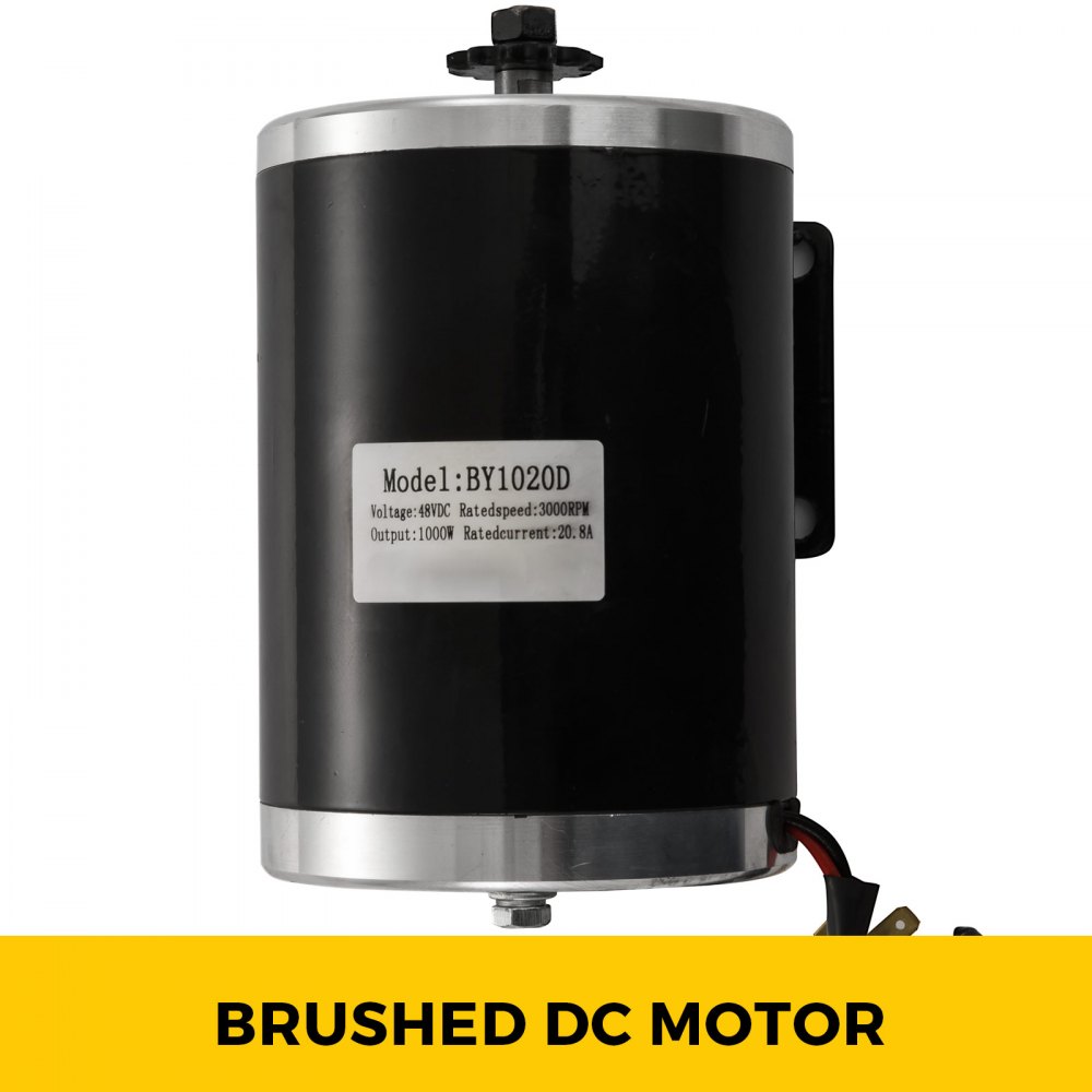 48V DC 1000 Watt Electric Motor with 11 Tooth #8 Chain Sprocket and Mounting Bracket for Go Karts Scooters & E-bike