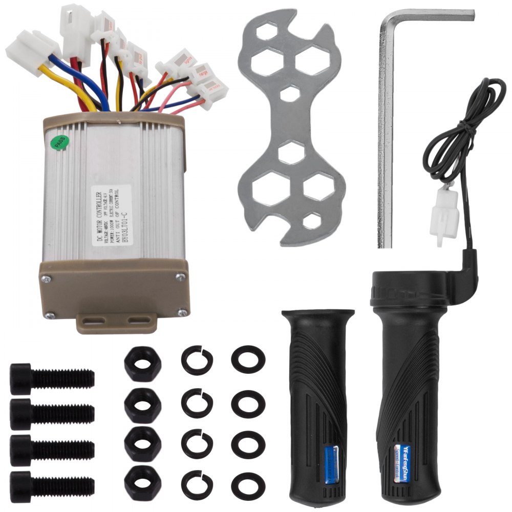 48v 1000w Dc Electric Motor Controller Throttle Kit Bracket Mini Bike Quad Tdm