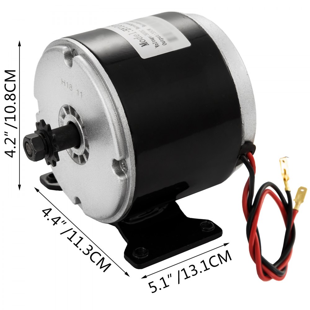 36V DC 350W 12A Brushed Electric Motor f e-Bike Scooter Go Kart Bicycle BY1016D