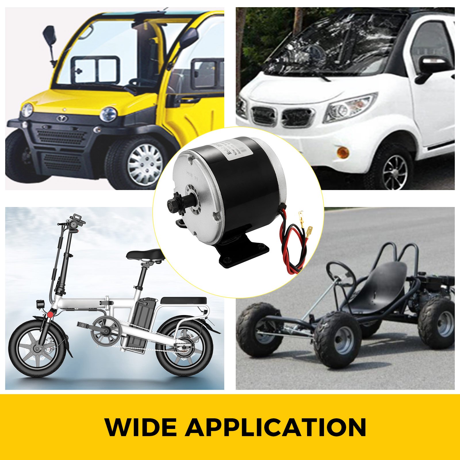 36V DC 350W 12A Brushed Electric Motor f e-Bike Scooter Go Kart Bicycle BY1016D