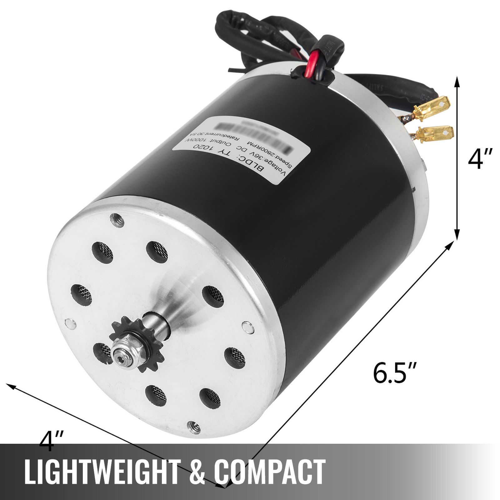 36V DC Electric Motor 1000W E-Scooter TY1020 3000 RPM 25H-11T Go-Kart Magnet