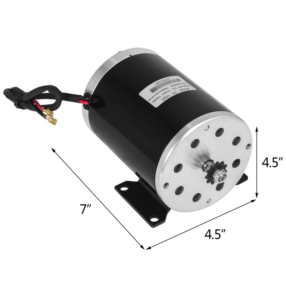 48 Volt 1000 Watt Electric Motor MY1020 48V 1000W 3000RPM Brush Motor Go Kart AT
