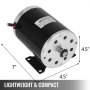 48 Volt 1000 Watt Electric Motor MY1020 48V 1000W 3000RPM Brush Motor Go Kart AT