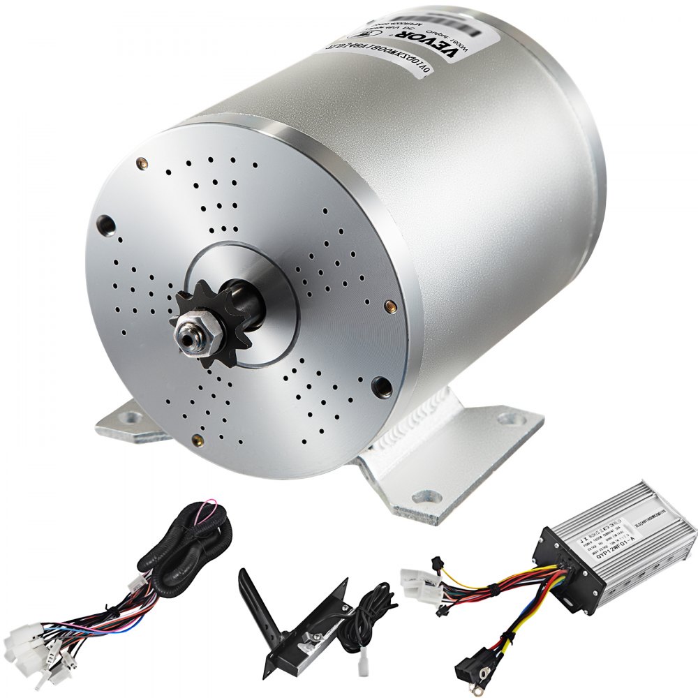 VEVOR VEVOR 1800W Electric Brushless DC Motor Kit 48V High Speed Brushless  Motor with 38A Speed Controller and Throttle Pedal Wire Harness Set for  Electric Scooter Go Kart E-Bike