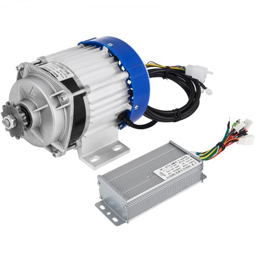 VEVOR 48V 500W DC Motor Electric Motor 600 RPM Rated Speed Brushless Motor with Brushless Controller Suitable for E-bikes Electric Scooters
