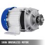 VEVOR 48V 500W DC Motor Electric Motor 600 RPM Rated Speed Brushless Motor with Brushless Controller Suitable for E-bikes Electric Scooters