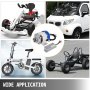 VEVOR 48V 500W DC Motor Electric Motor 600 RPM Rated Speed Brushless Motor with Brushless Controller Suitable for E-bikes Electric Scooters