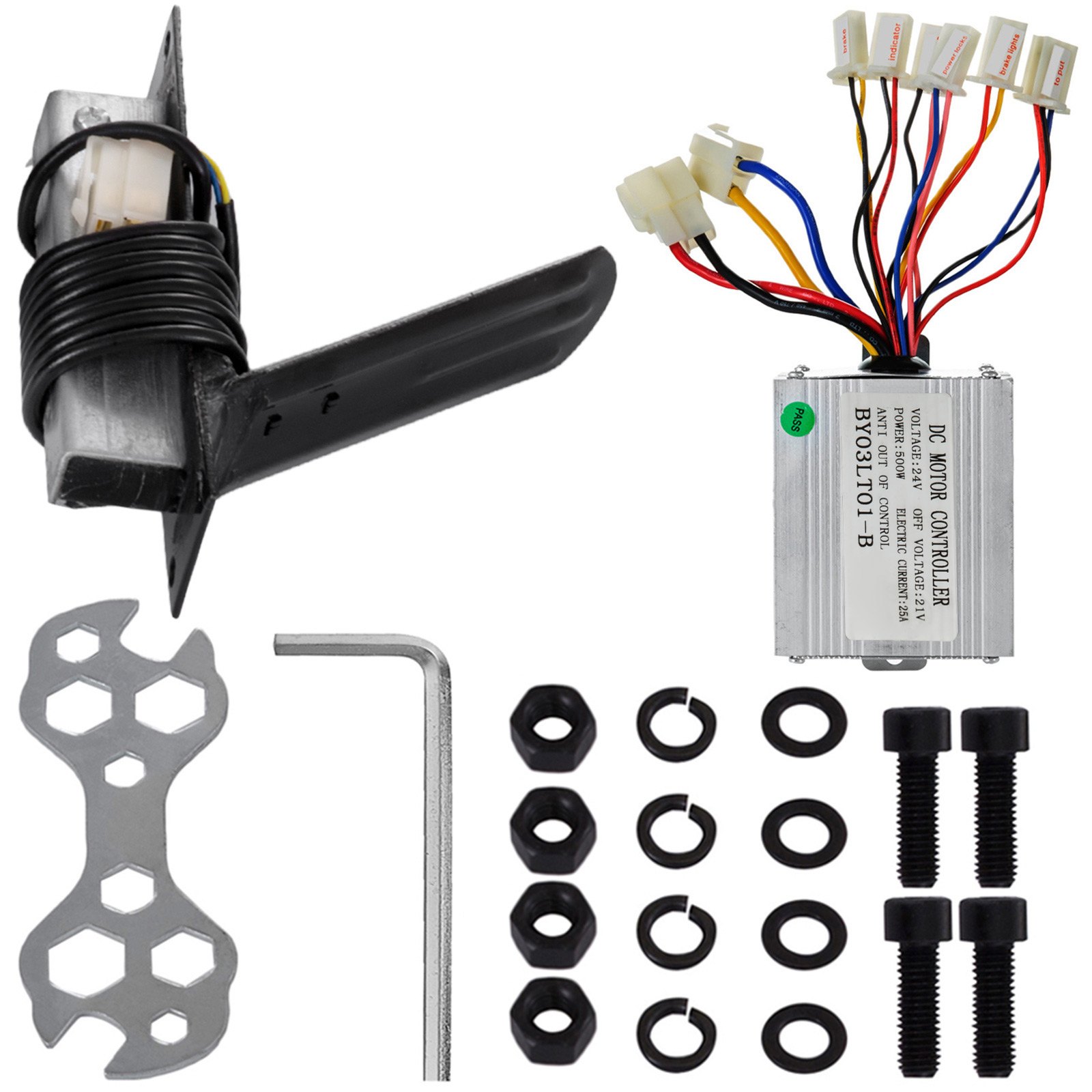 24v Dc Electric Motor Speed Controller Pedal 500w Scooter Motor Minibike Razor