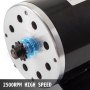 VEVOR Electric DC Motor, 500W 24V Brushed Motor with Speed Controller 2500RPM 26.7A Electric Scooter Motor Kit for Go Kart Scooters