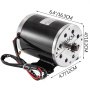 Motor eléctrico de CC VEVOR, motor cepillado de 500 W 24 V con controlador de velocidad 2500 RPM 26.7A Kit de motor de scooter eléctrico para scooters Go Kart