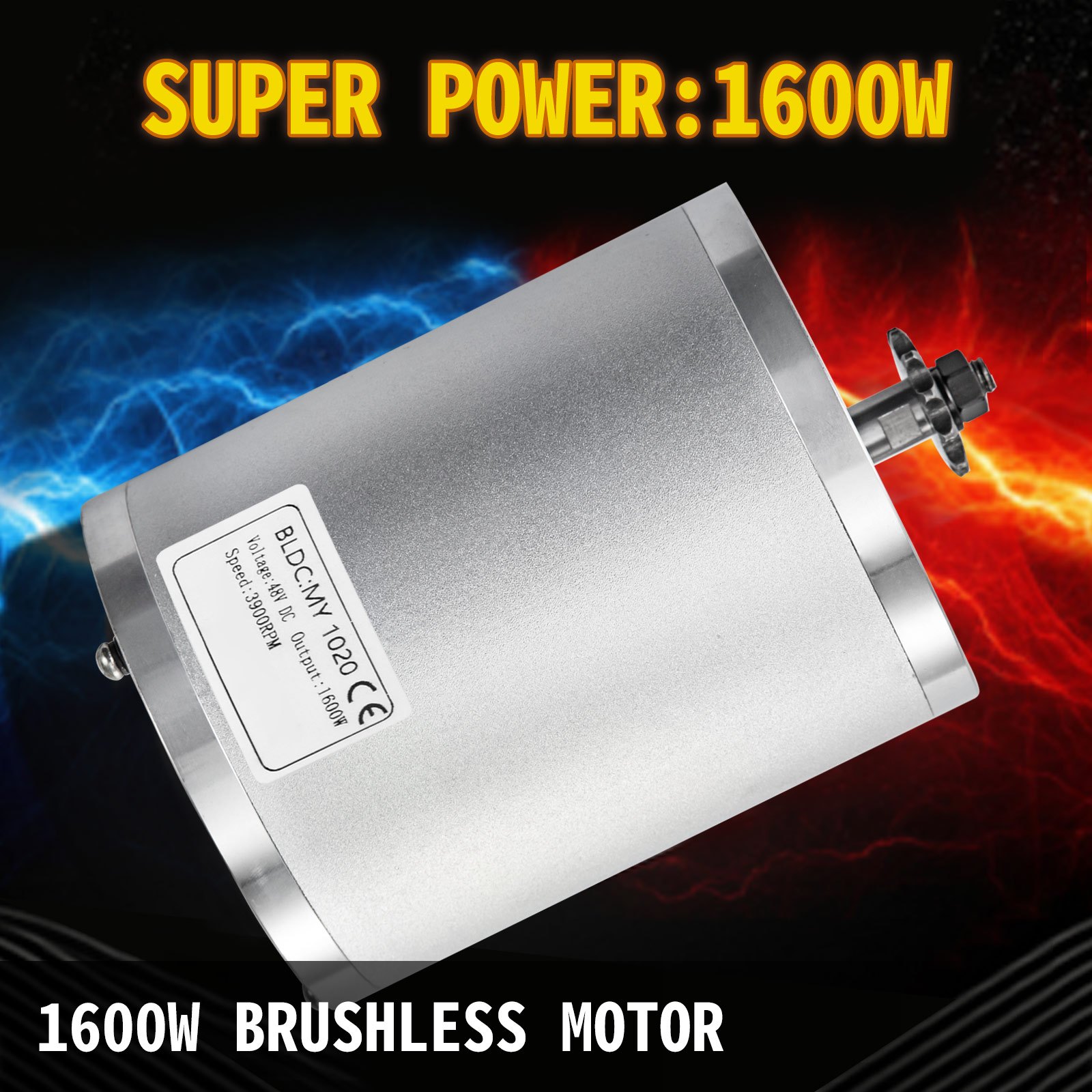 48V DC Motor Brushless Electric Motor 1600W BLDC scooter efficiency sprocket