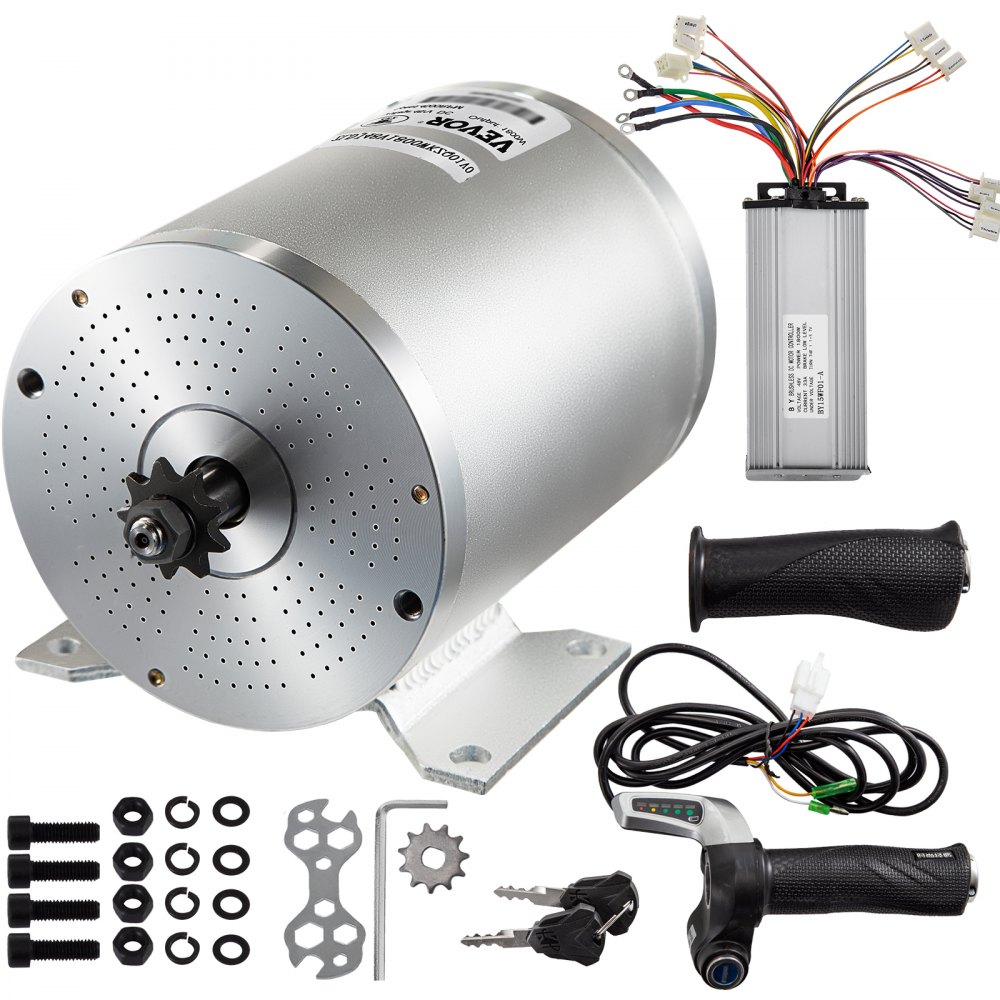 VEVOR Brushless Motor Kit 2000w 48v High Speed Electric Scooter Motor with  Mounting Bracket 42A 4300rpm Speed Controller Bicycle Motorcycle Mid Drive