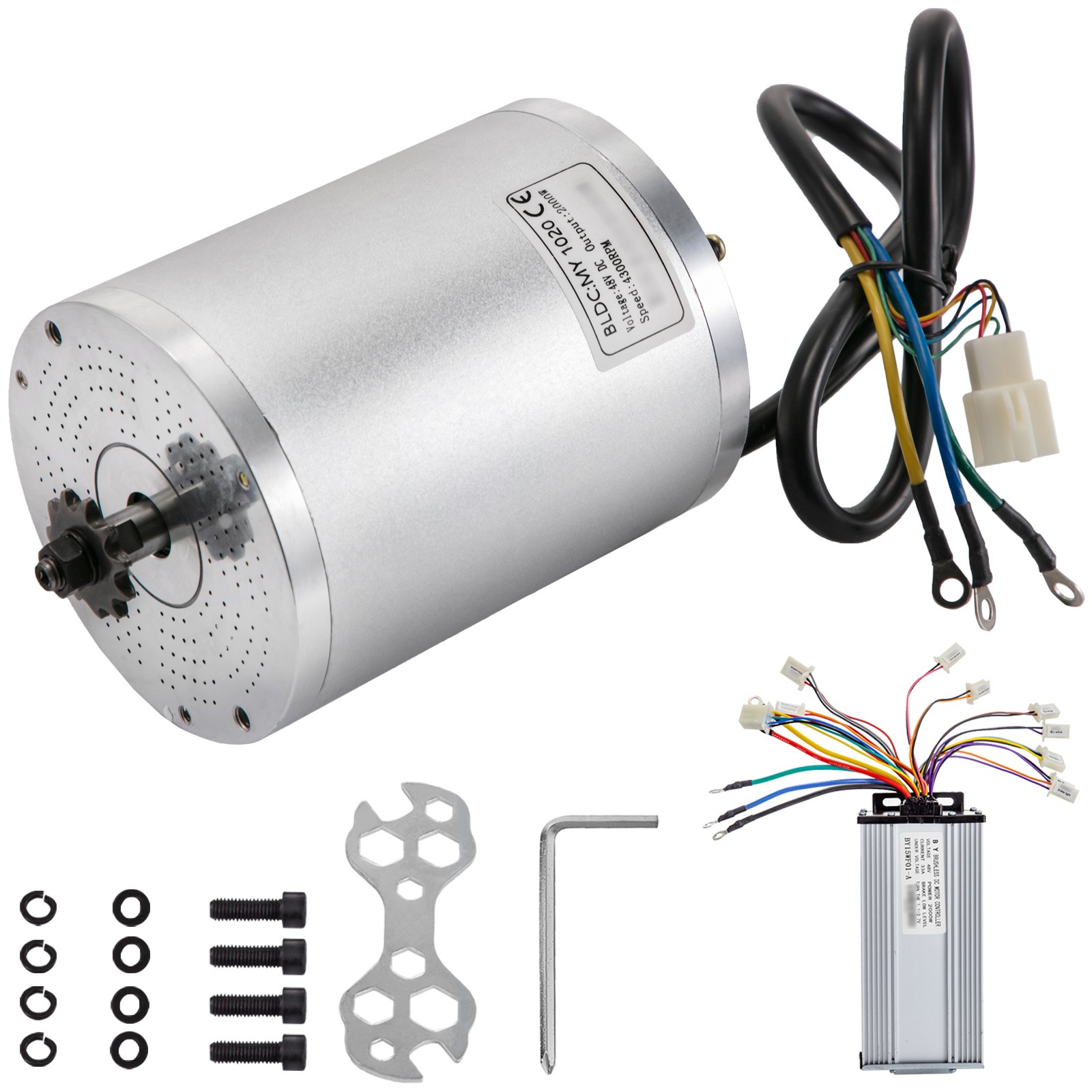2000W 48V DC Brushless Motor w/Controller Mini bike Magnet  Electric Motor