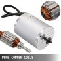 Electric Brushless Motor 72V DC 3000W Electric Bike Motor 4900 RPM for E-Bikes