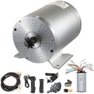 VEVOR 1800 W Elektrische Borstelloze Gelijkstroommotorbouwset, 48 V 4500 Omw Min Motor Met Verbeterde Toerentalregelaar Voetpedaal En Gasgreep Bouwset Voor Go Karts E Bikes Motorfietsen