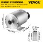 VEVOR Electric Brushless DC Motor 72V 3000W Brushless Electric Motor 4900RPM Brushless Motor Kit w/ Controller and Throttle Grip for Electric Scooter E Bike Engine Motorcycle DIY Part Conversion Kit